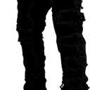 Stacked Jeans Men Skinny Ripped Jeans Slim Fit Denim Pants Y2K Goth Harajuku Emo Jeans Trouser (Medium, B01-02)