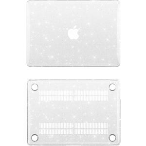 KEROM Clear Glitter Case for MacBook Air 13 inch 2025-2022 M4 M3 M2 A3240 A3113 A2681, Clear Glitter MacBook Air 13.6 Case, Bling Sparkle Plastic Hard Shell & Keyboard Cover for Mac Air 13.6 inch
