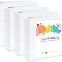 White 3 Ring Binder 3 Inch Heavy Duty Large Binder with Clear View Cover for Office and School, Big Rings Hold up to 625 Sheets of 8.5 x 11 Inch Paper, 4 Pack