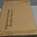 Bamboo Desk Organizer with Drawers Wooden Desktop Storage Organization Box for Bills Office Supplies Kitchen Utensils Organizing Tool for Home Classroom Vanity, No Assembly Required (2 Drawers, Black)