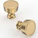 Asidrama 10 Pack Champagne Bronze Kitchen Cabinet Knobs Cabinet Hardware Zinc Knobs for Dresser Drawers (Single Hole Knob)