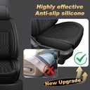 AOMSAZTO Seat Covers Fit for Ford F150 2009-2024 2025 2026 - F250/F350/F450 2017-2024 2025 2026 Full Set Faux Leather Waterproof Truck Car Seat Covers (5 Seats, Black)