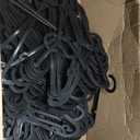 100 Pack Clothes Hangers, Non Slip Plastic Coat Hangers, Space Saving Hangers, Heavy Duty, Hanging Dry Wet Clothes, 16.4" x 8.3", Black, UAPY05100B