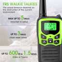 Walkie Talkies,MOICO Long Range Walkie Talkies for Adults Two-Way Radios with 22 Channels FRS VOX Scan LCD Display with LED Flashlight for Field, Survival Biking Hiking Camping 2 Pack (Green)