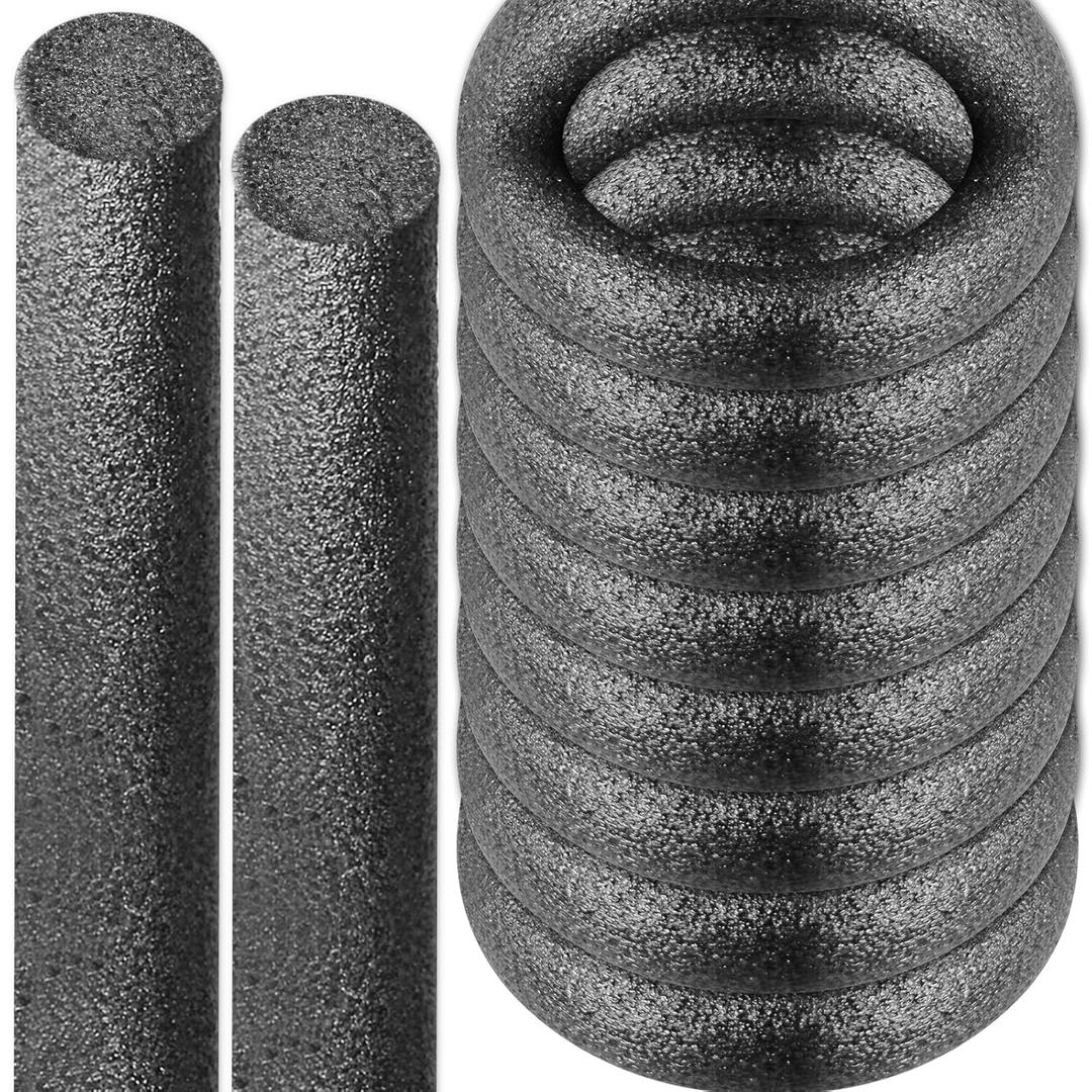 Foam Backer Rod for Gaps Concrete Crack Filler Joints Foam Gap Filler Caulk Saver Backing Rod Concrete Filler Rope (Black, 1 Inch x 10 Feet)