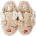 Dearfoams Matching Family Holiday Christmas Reindeer & Turkey Scuff (Large)