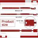 Blulu 6 Pcs Concrete Turnbuckle Form Aligner 35" - 38.5" Adjustable Length with 5" x 3" Bent Plate Adjustable Wall Brace Form Tube for Concrete Formwork Construction Engineering Tools