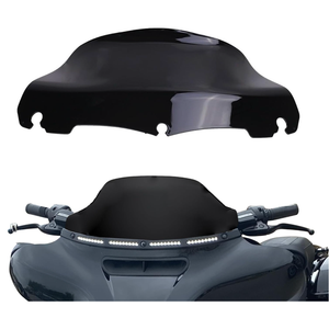9 inch Black Wave Windshield Windscreen for Harley Electra Touring street FLHT FLHTC FLHX Tri Glide Electra Glide Street Ultra Limited 2014-2021