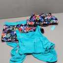 Aqua Eve 3 Piece Tankini Swimsuit for Women Tank Bathing Suit with Shorts Open Back Athletic Swimwear M Blue