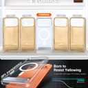 TORRAS Strong Magnetic & Seamless Stand for iPhone 17 Pro Max Case, Anti-Yellowing, Fit for MagSafe, Military Grade Drop Protection, Adjustable Kickstand Slim for iPhone 17 Pro Max Case Diamond Clear