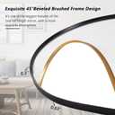Oval Full Length Mirror, 48"16" Wall-Mounted Mirror with Metal Frame, Ultra-Clear Explosion-Proof, Simple and Classic Deco for Cloakroom/Bedroom/Living Room, Black