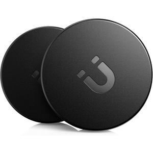 2 Pack Ultra Magnetic AirTag Holder(1st&2nd generation) | Waterproof | Shatterproof | Minimalist Design | Compatible with AirTag, Extra 3M Tape for Optional Mounting, Magnet AirTag Case for Car -Black (Mid-nite BLK)