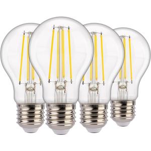 FLSNT Dusk to Dawn Outdoor Sensor A19 LED Light Bulb, 5000K Daylight,8W (100W Eqv.), 1400LM, Vintage Filament E26 Base,Auto On/Off Photocell Automatic for Energy-Efficient Outdoor Lighting, 4 Pack