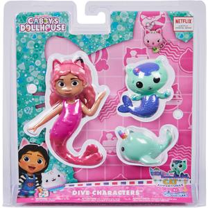 SwimWays Gabby's Dollhouse Dive Characters 3-Pack, Swimming Pool Accessories & Kids Pool Toys, Pool Party Supplies & Water Toys for Kids Aged 5 & Up