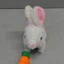 Easter Bunny Pal My Realistic Bunny Toy, Interactive Rabbit Plush Toys, Electric Hopping Bunny Toy with Sounds and Movements Wiggle Ears Twitch Nose (White)