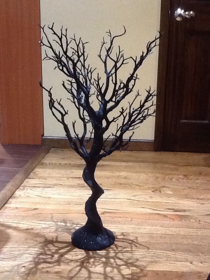 Black Sparkly Decorative Tree size 28 in