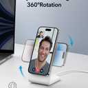 Meifigno Magnetic Wireless Charger Designed for iPhone 16 Pro Max/15/14/13/12 Series, Fast Charging with PD 20W USB-C Adapter & Cable, Compatible with MagSafe Charger Stand, White