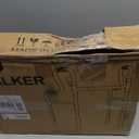 HOMLAND Folding Walkers for Seniors, Self-Standing Lightweight Aluminum Frame Standard Walker with Storage Bag, Height Adjustable, 350 lbs Capacity, No Wheels, Silver