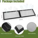 Landhoow 55 Gallon Screen Cover for Hinged Door Pet Reptile Terrarium Screen Cover Large Reptile Terrarium Fish Tank Lid with Center Hinge