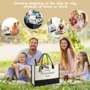 TRSODD Mothers Day Gifts for Grandma Gigi Birthday Gifts for Women Canvas Embroidered Tote Bag and Makeup Bag (Best Grandma Ever-2)