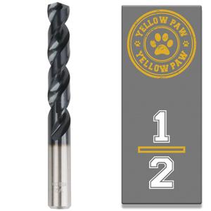 1/2 Inch Drill Bit for Metal - Industrial Grade M35 Cobalt with TiAIN Coating - 1/2" Diameter & 6" Length - 4" Working Length - 135 Degree Split Point