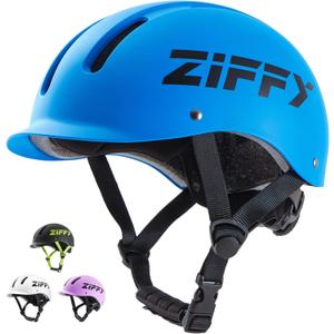 ZIFFY Kids/Toddler Bike Helmet, Adjustable, Lightweight, Safety Certified Scooter Helmet for Boys & Girls with Washable Inner Lining Fits Toddlers to Youth by Jova (Small, Blue)