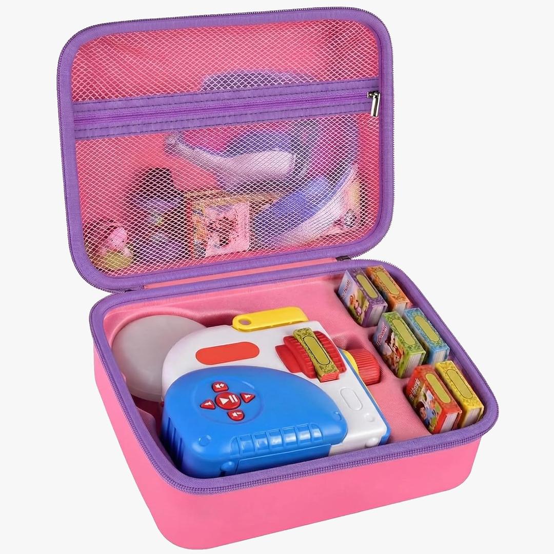 Case Compatible with Little Tikes for Story Dream Machine Books Starter Set, Toys Protective Container for Little Tikes for Storytime Audio Play Real for Littles Character Collection (Box Only), Pink