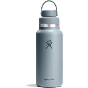 Hydro Flask Water Bottle - Insulated Stainless Steel - Wide Mouth Flex Chug Lid, Non Spill, Leakproof in 32 Oz Shale Gray