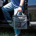 Koolatron Electric Portable Cooler Plug in 12V Car Cooler Bag, 26 qt (25 L) Black/Gray Soft-Sided Portable Car Fridge w/DC Power Cord, Adjustable Shoulder Strap, Cord Storage, Road Trip.