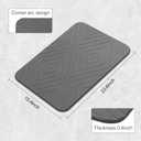 2 Pack Stone Bath Mat, Diatomaceous Earth Shower Mat, Non-Slip Super Absorbent Quick Drying Bathroom Kitchen Floor Mat, 24x15, Grey