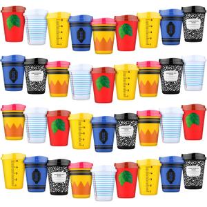 Skylety 36 Pcs Teacher Appreciation Cups Gifts Teacher Gifts in Bulk 12oz Appreciation Tumblers Reusable Plastic Coffee Cups with Lids