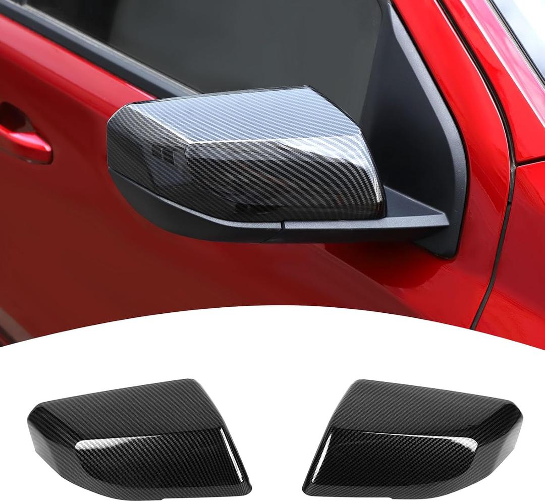 for Colorado Outside Mirror Cover Trim Caps for Chevrolet Colorado/GMC Canyon 2023 2024 up Black Carbon Fiber Grain Exterior Accessories 2pcs