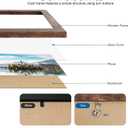 Hongkee 12x22 Picture Frame Set of 2, Rustic Brown with Glass Collage Frame, Display Eight Opening 4x6 Photos With Mat or 12 x 22 Newspaper Without Mat - Horizontal or Vertical Wall Mounting, 12x22 in matted to 8-4x6