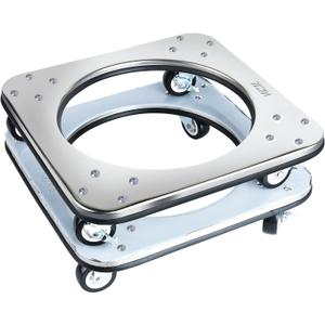 2 Pack Movable Propane Cylinder Base, Fixed Propane Tank Tray with Brake Wheel, 5-30ib Gas Cylinder Fixed Shelf, Used for Gas Cylinder Consignment and Fixed Storage