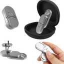 Fidget Adults Toy for ADHDMagnetic Metal Fidget Toy for DeskCool EDC Magnets Slider Stress Relief Toy for OfficeAnxiety Relief Haptic Multiple Ways Play Finger Push Spin Coins Decompression Toys (Silver)