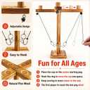 Ring Toss Game for Adults, Wooden Hook and Ring Game, Tabletop & Yard Games for Indoor Outdoor Social Play, Party Games for Family and Friends, Gift Idea
