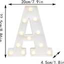 Elnsivo Light Up Letters, Cool White and Warm White Marquee Letters with Remote, Alphabet Letter Sign Battery Powered for Birthday Graduation Wedding Party Christmas Lamp Home Wall Decor, Letter A