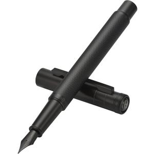 Black Forest Fountain Pen Fine Nib, Ink Cartridge Not Included, Classic Design with Converter and Metal Pen Case Set