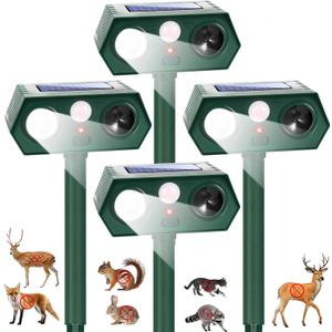 2026 Sonic Fortress Pro Deer Repellent Devices Racoon Repellent Outdoor Squirrel Fortress Pro Solar Ultrasonic Animal Repeller Cat Deterrent Motion Activated Light to Scare Rabbit Dog for Garden (4)