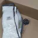 Ivory White Pinch Pleat Linen Sheer Curtains 90 Inches Long 100 Inch Wide for Patio Sliding Door Light Filtering Semi Sheer Pleated Drapes Back Tab Extra Wide 100 x 90 Curtain for Living Dining Room