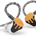 BASN BmasterX in Ear Audio Monitor, Hybrid 6 Drivers IEM Earphones with Crystal Clear Sound, Detachable Cable Plus Carrying Case Fit Kit for Musician, Stage, Studio (3.5mm & 4.4mm Jack, Orange/Black)