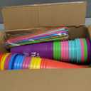 Kochorie 24 Pieces Thank You Cups 24 Oz Inspirational Plastic Tumbler Cup with Lids and Straws Reusable Appreciation Gift Bulk Thank You Gifts for Staff Coworker Teacher Employee, Rainbow