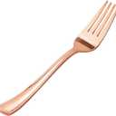 Goodluck 50 Pack Rose Gold Plastic Forks, Heavy Duty Forks Disposable, Rose Gold Plastic Cutlery Perfect for Weddings, Parties, Dinners