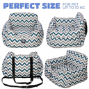 CHEERING PET Dog Car Seat, Soft and Comforable Dog Booster Seat for Small, Medium and Large Dogs, Detachable and Washable Dog Carseats, Secure Clip on Safety Leash for Dog Travel
