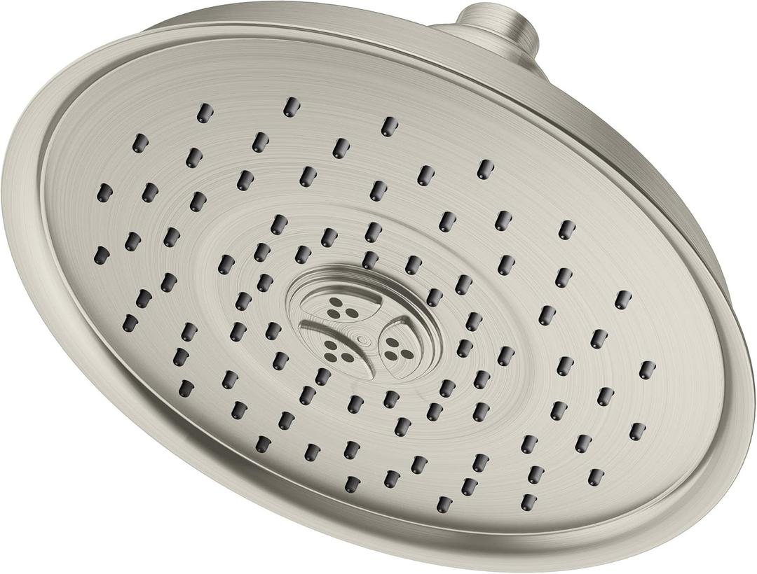 Symmons 402SH2-STN 3-Spray 7.5 in. Fixed Showerhead in Satin Nickel (2.5 GPM)