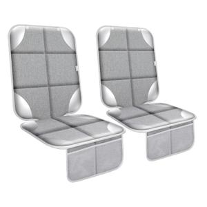 Meolsaek Car Seat Protector for Child Car Seat, Durable 600D Fabric Waterproof Car Seat Cover with Thick Pad Non-Slip BackingNo Imprints (Silver Gray-2pcs)