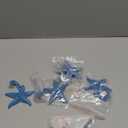 Ferraycle Set of 6 Starfish Cast Wall Hooks Nautical Coastal Outdoor Blue Sea Star Decorative Iron Towel Hooks for Light Aprons Hats Keys Bathroom Kitchen