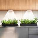 Dual Head LED Grow Light for Indoor Plants, Full Spectrum Under Cabinet Plant Light for Shelves, High PPFD Spotlight Puck with Timer & Dimmer, Stick-On Lamp for Succulents, Plant Stands & Wide Cabinet