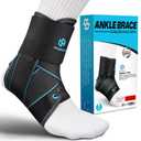 Lace Up Ankle Brace for Women Men, Ankle Support for Sprained Ankle, Plantar Fasciitis Brace Stabilizer Wrap for Basketball, Volleyball, Sports, Injury Recovery, S