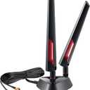 WiFi 6 6E Tri-Band 2.4GHz/5GHz/6E Magnetic Base Antenna for PC Desktop Computer Motherboard WiFi Router, Eifagur